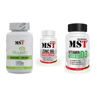 Ausdauer-Set: MST Magnesium + MST Zinc + MST Vitamin D3 – alle enthaltenen Artikel