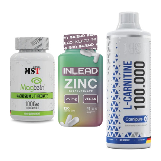 Ausdauer-Set: MST Magnesium + INLEAD Zink + MST L-Carnitine – alle enthaltenen Artikel