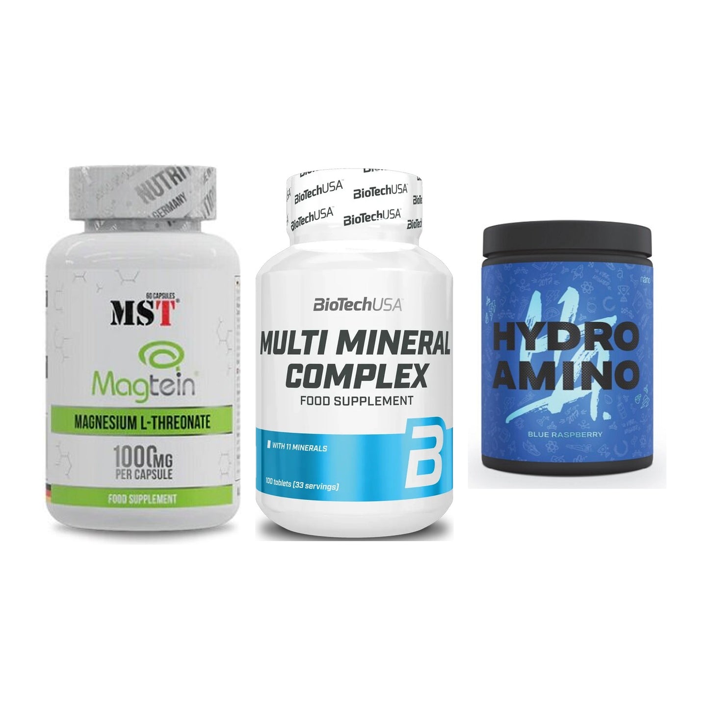 Ausdauer-Set: MST Magnesium + BioTech Multi + Nanosupps Hydro – alle enthaltenen Artikel