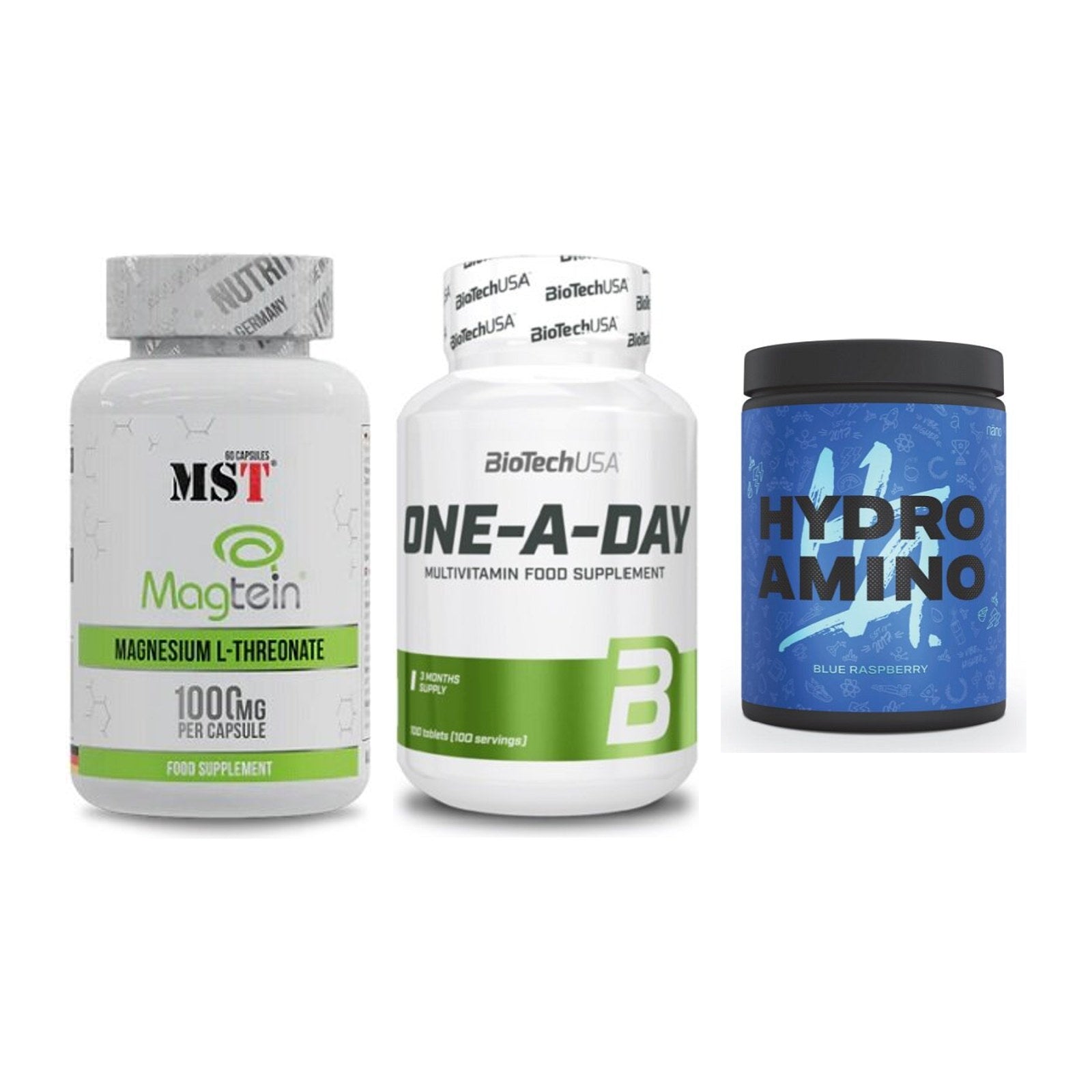 Ausdauer-Set: MST Magnesium + BioTech One A + Nanosupps Hydro – alle enthaltenen Artikel