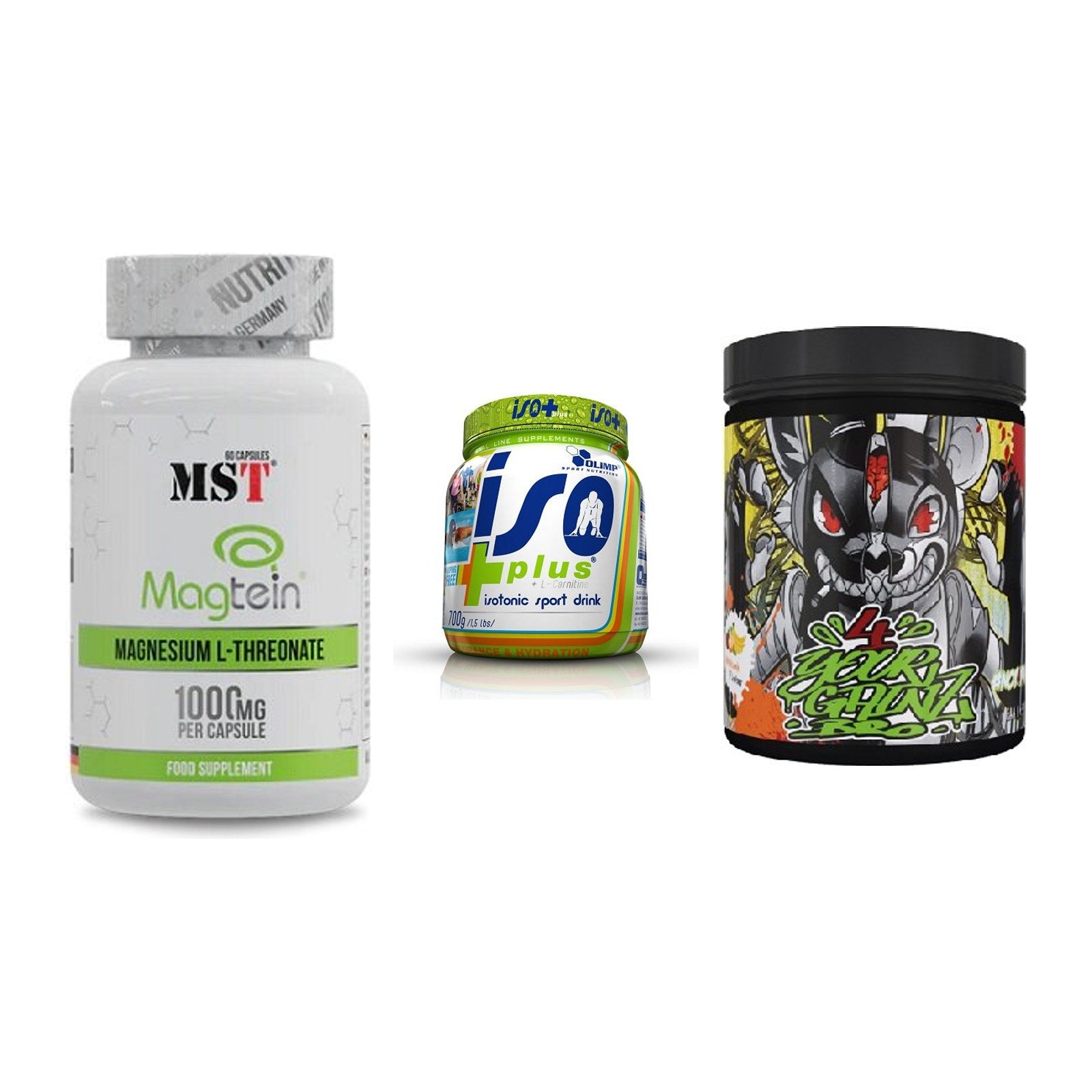 Ausdauer-Set: MST Magnesium + Olimp Iso Plus + BPS-Pharma EAA´s – alle enthaltenen Artikel