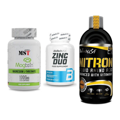 Ausdauer-Set: MST Magnesium + BioTech Zinc Duo + BioTech Liquid – alle enthaltenen Artikel