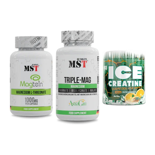 Ausdauer-Set: MST Magnesium + MST Tripple Mag + FA Nutrition ICE – alle enthaltenen Artikel