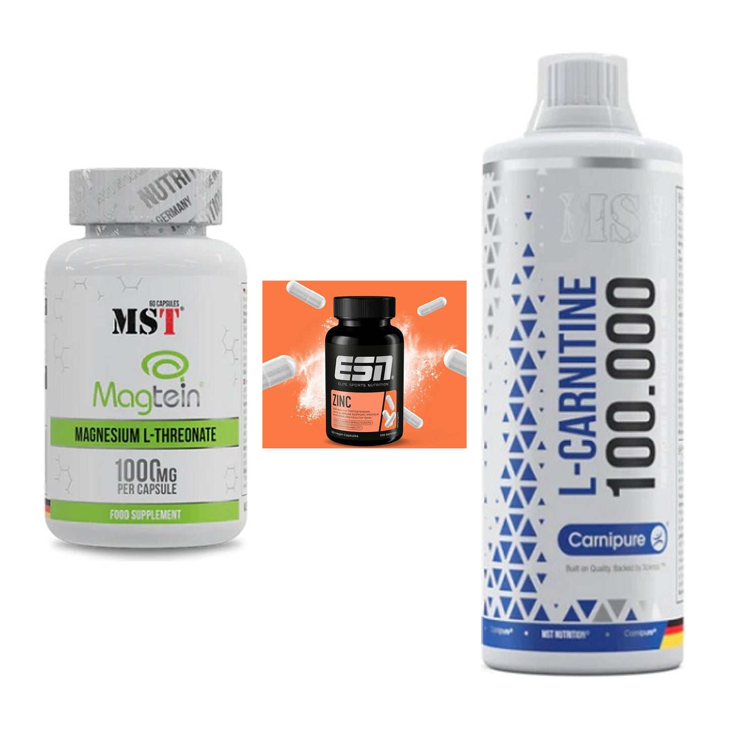 Ausdauer-Set: MST Magnesium + ESN Zinc + MST L-Carnitine – alle enthaltenen Artikel