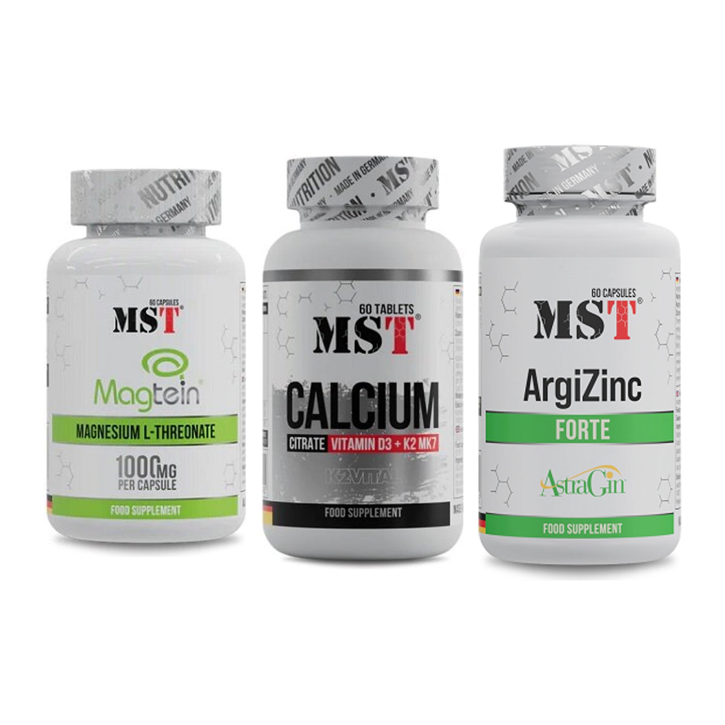 Ausdauer-Set: MST Magnesium + MST Calcium + MST ArgiZinc – alle enthaltenen Artikel