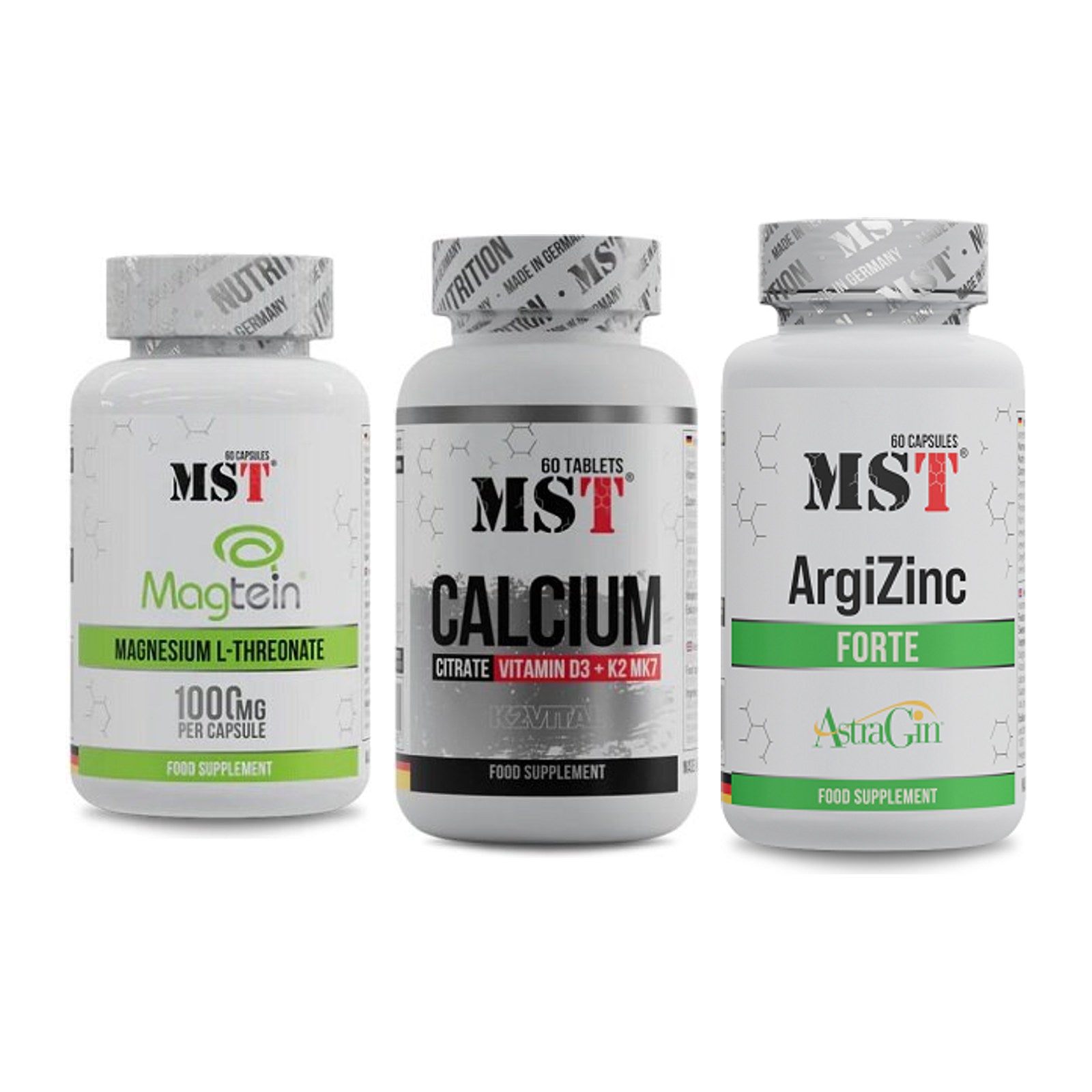 Ausdauer-Set: MST Magnesium + MST Calcium + MST ArgiZinc – alle enthaltenen Artikel
