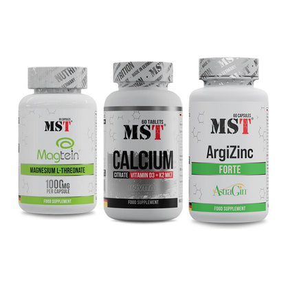 Ausdauer-Set: MST Magnesium + MST Calcium + MST ArgiZinc – alle enthaltenen Artikel