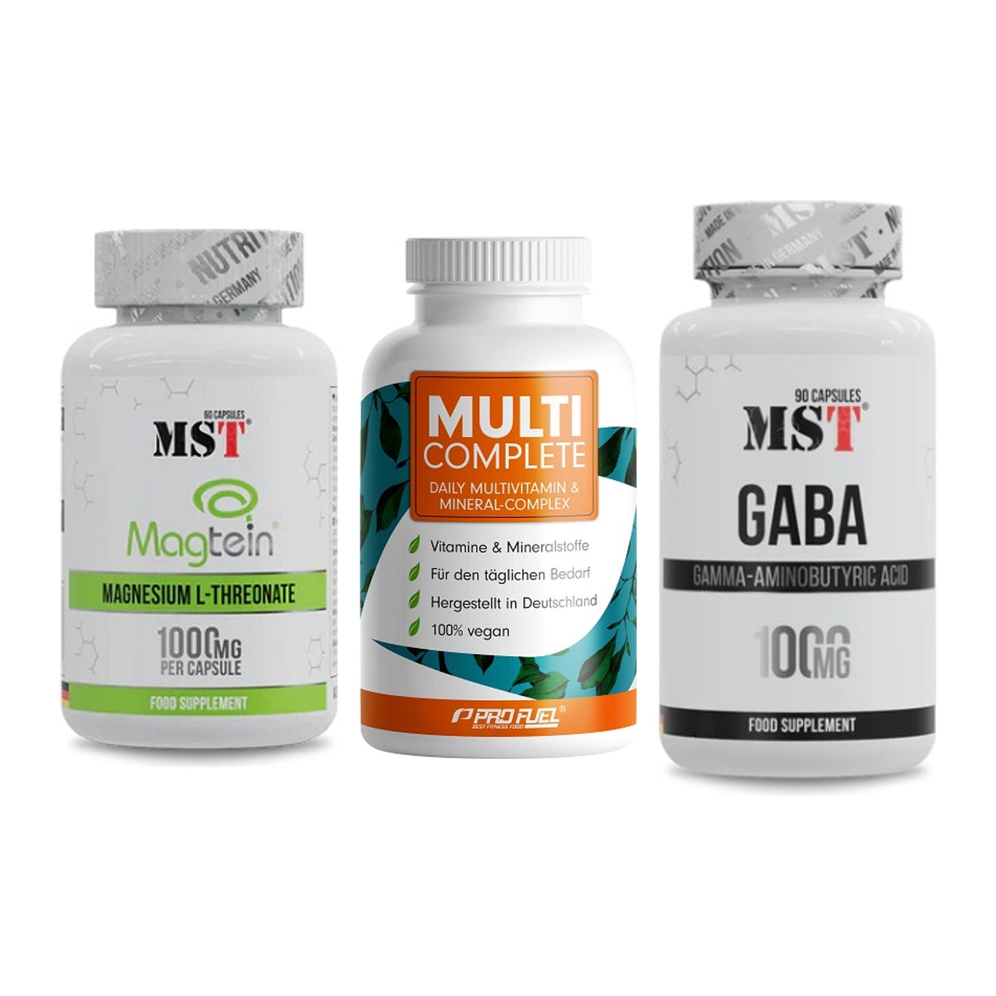 Ausdauer-Set: MST Magnesium + ProFuel MULTI + MST GABA 1000mg – alle enthaltenen Artikel