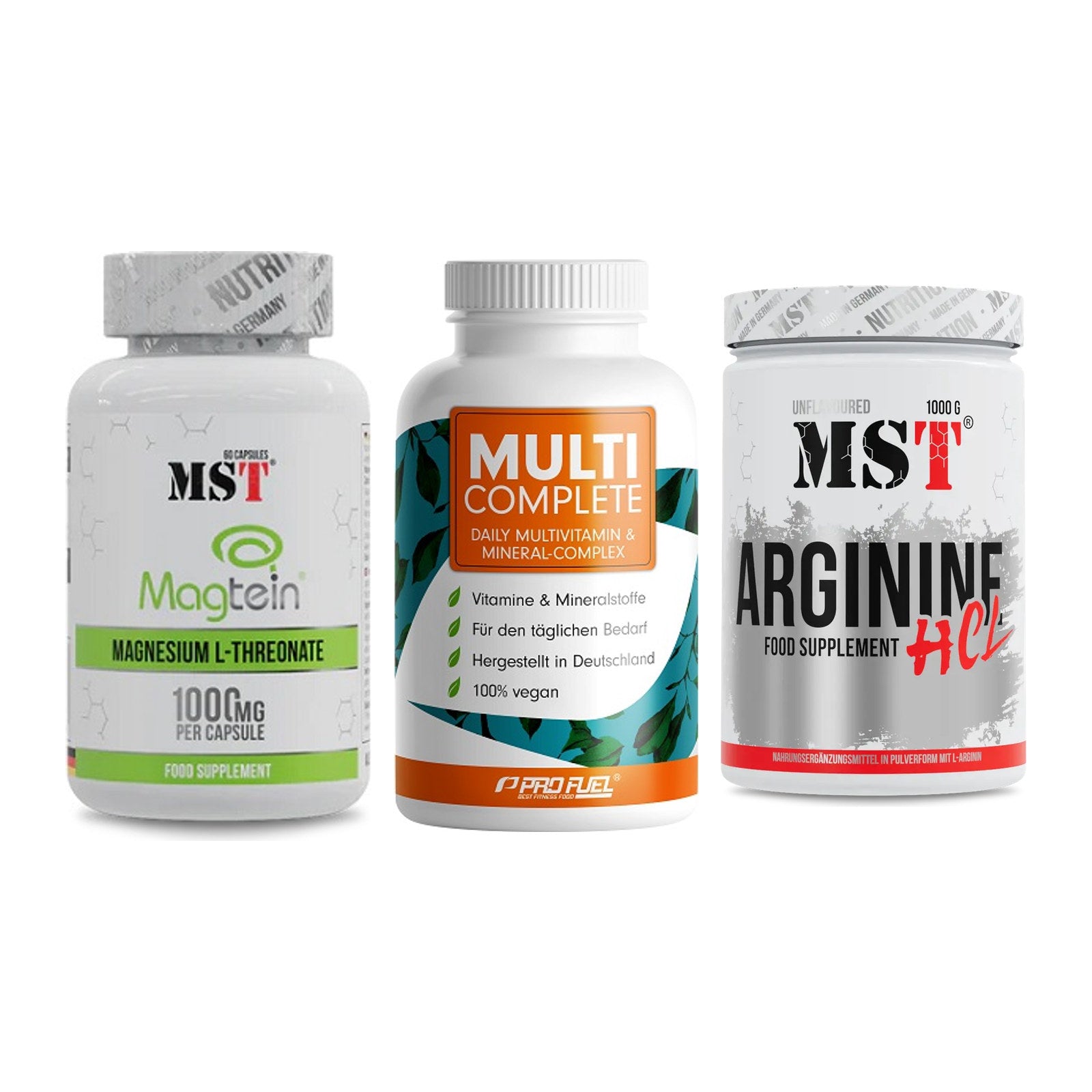 Ausdauer-Set: MST Magnesium + ProFuel MULTI + MST Arginine HCL – alle enthaltenen Artikel