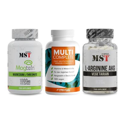 Ausdauer-Set: MST Magnesium + ProFuel MULTI + MST Arginin AAKG – alle enthaltenen Artikel