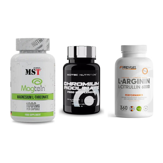 Ausdauer-Set: MST Magnesium + Scitec Chromium + ProFuel L-Argini – alle enthaltenen Artikel