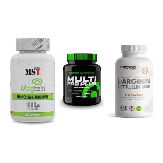 Ausdauer-Set: MST Magnesium + Scitec Multi Pro + ProFuel L-Argini – alle enthaltenen Artikel