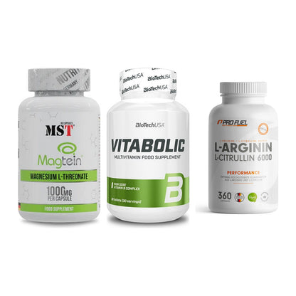 Ausdauer-Set: MST Magnesium + BioTech Vitaboli + ProFuel L-Argini – alle enthaltenen Artikel