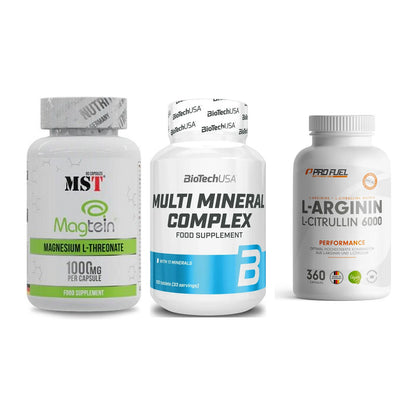 Ausdauer-Set: MST Magnesium + BioTech Multi + ProFuel L-Argini – alle enthaltenen Artikel