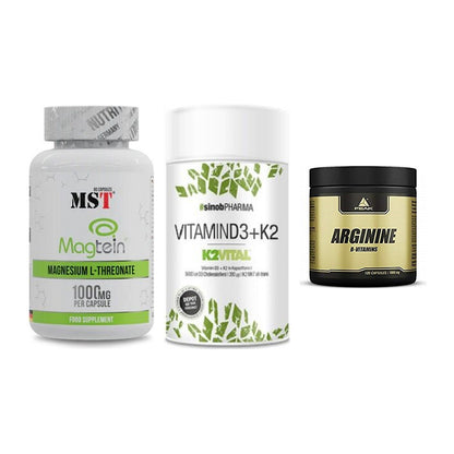 Ausdauer-Set: MST Magnesium + Sinob Vitamin D3 + Peak Arginin – alle enthaltenen Artikel