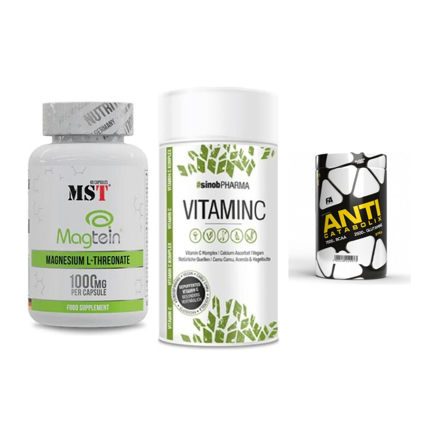 Ausdauer-Set: MST Magnesium + Sinob Vitamin C + FA Nutrition – alle enthaltenen Artikel