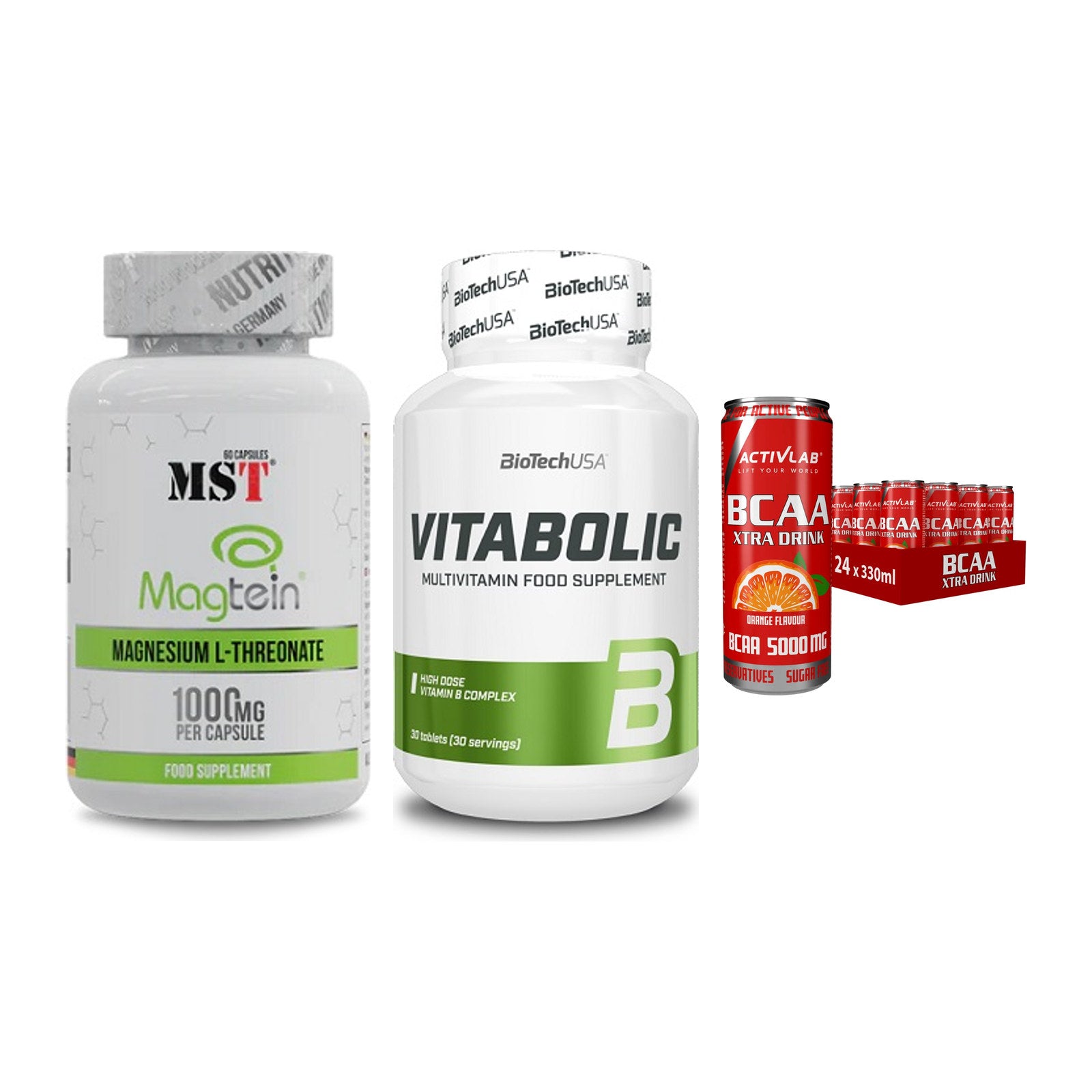 Ausdauer-Set: MST Magnesium + BioTech Vitaboli + Activlab BCAA – alle enthaltenen Artikel