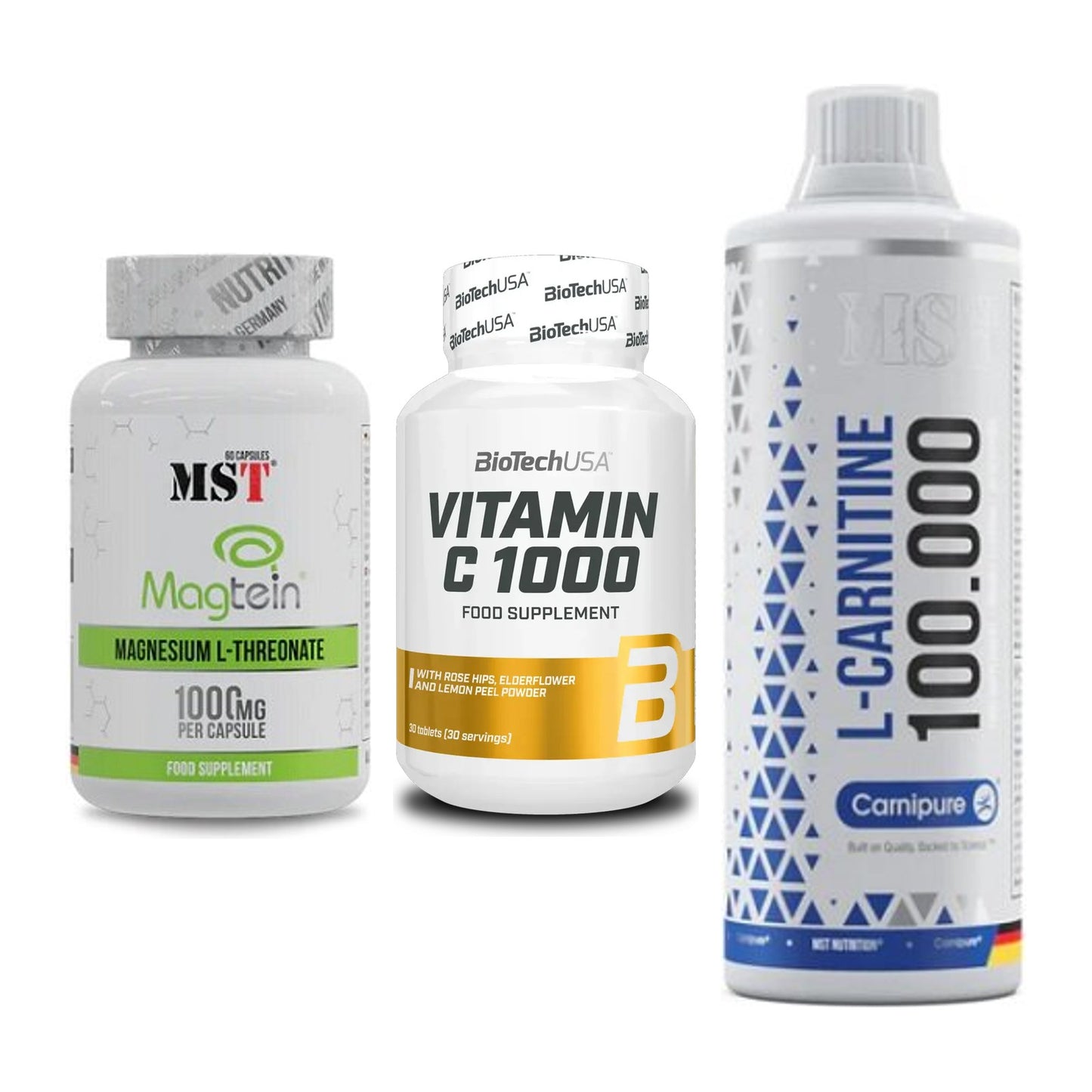 Ausdauer-Set: MST Magnesium + BioTech Vitamin + MST L-Carnitine – alle enthaltenen Artikel