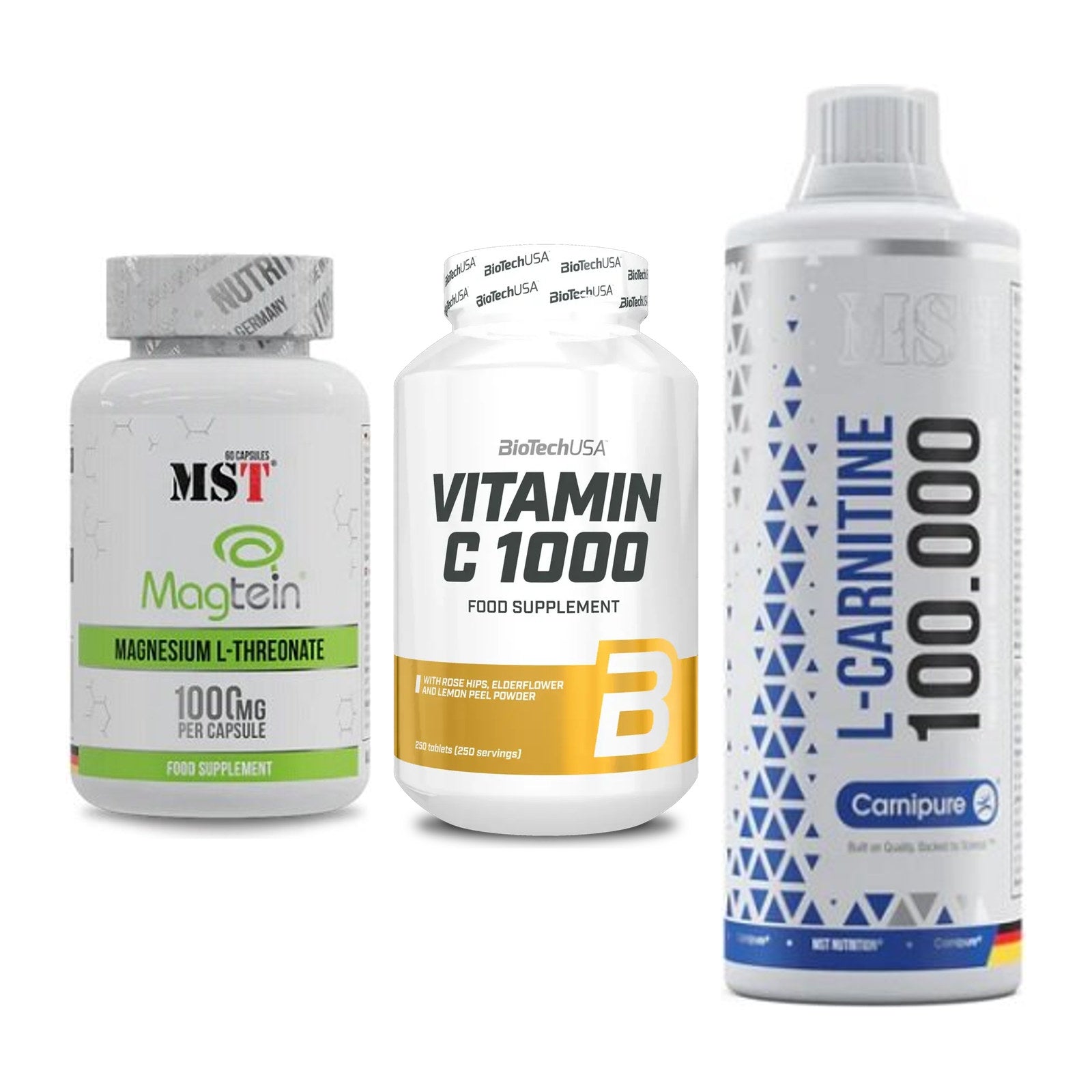 Ausdauer-Set: MST Magnesium + BioTech Vitamin + MST L-Carnitine – alle enthaltenen Artikel