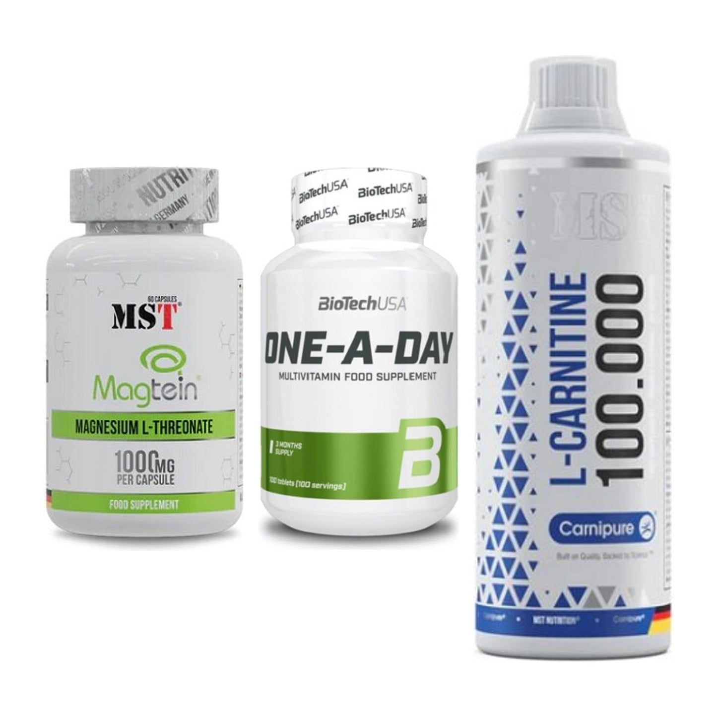 Ausdauer-Set: MST Magnesium + BioTech One A + MST L-Carnitine – alle enthaltenen Artikel