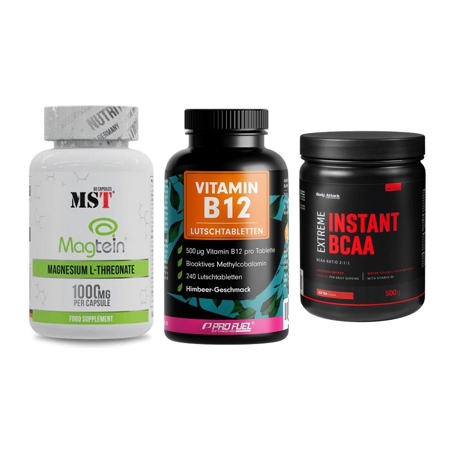 Ausdauer-Set: MST Magnesium + ProFuel Vitamin + Body Attack – alle enthaltenen Artikel