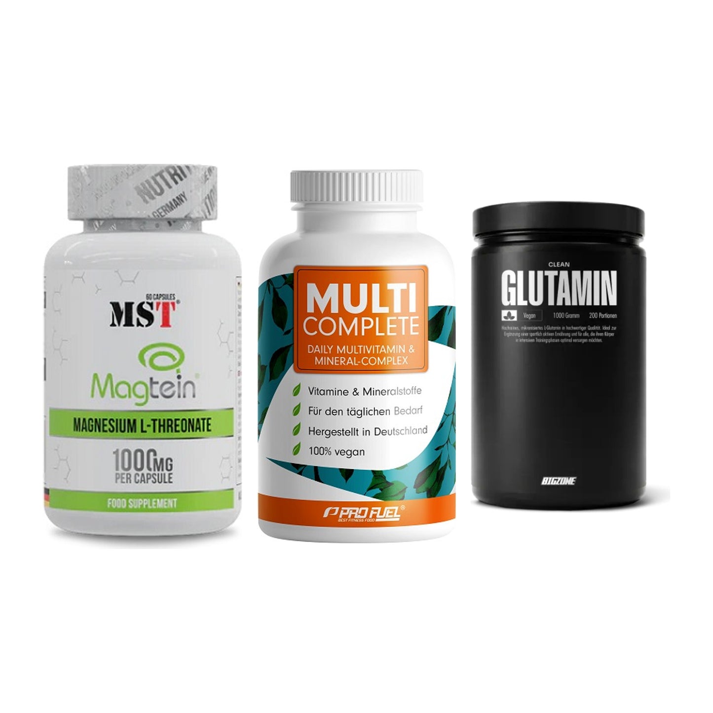 Ausdauer-Set: MST Magnesium + ProFuel MULTI + Big Zone Glutami – alle enthaltenen Artikel