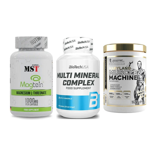 Ausdauer-Set: MST Magnesium + BioTech Multi + Kevin Levrone – alle enthaltenen Artikel