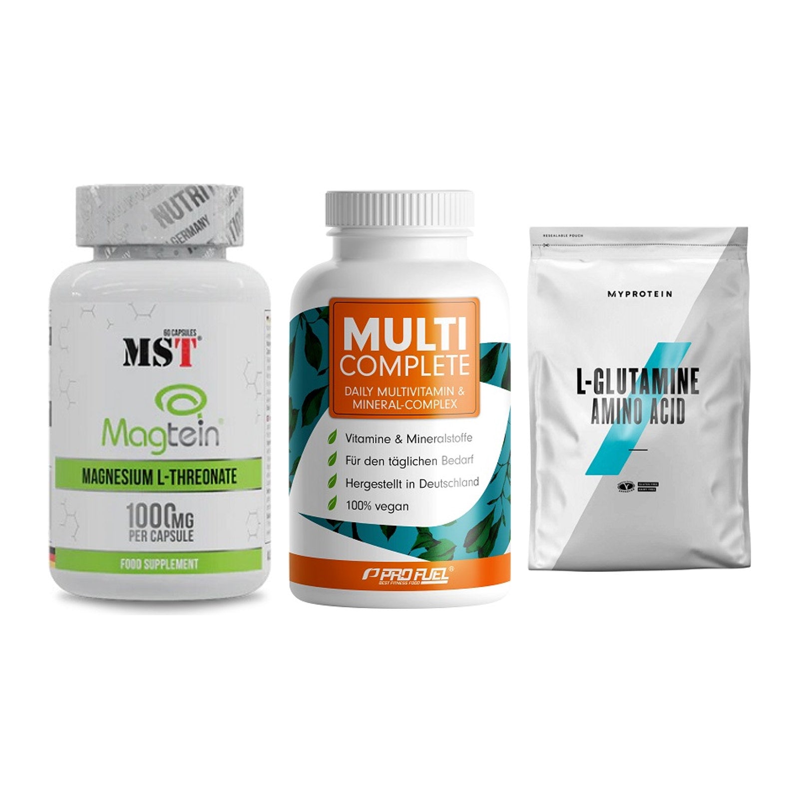 Ausdauer-Set: MST Magnesium + ProFuel MULTI + MyProtein – alle enthaltenen Artikel