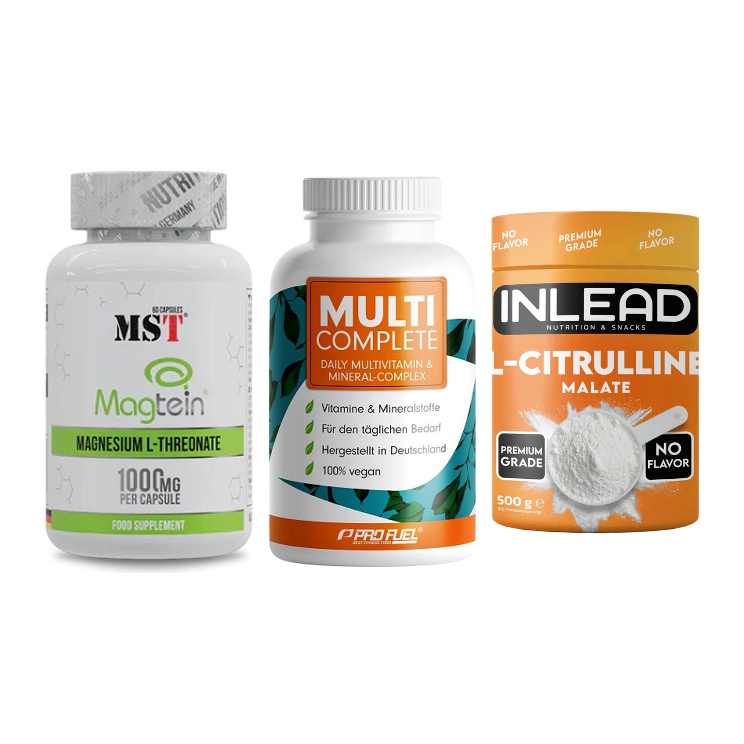 Ausdauer-Set: MST Magnesium + ProFuel MULTI + INLEAD L-Citrull – alle enthaltenen Artikel