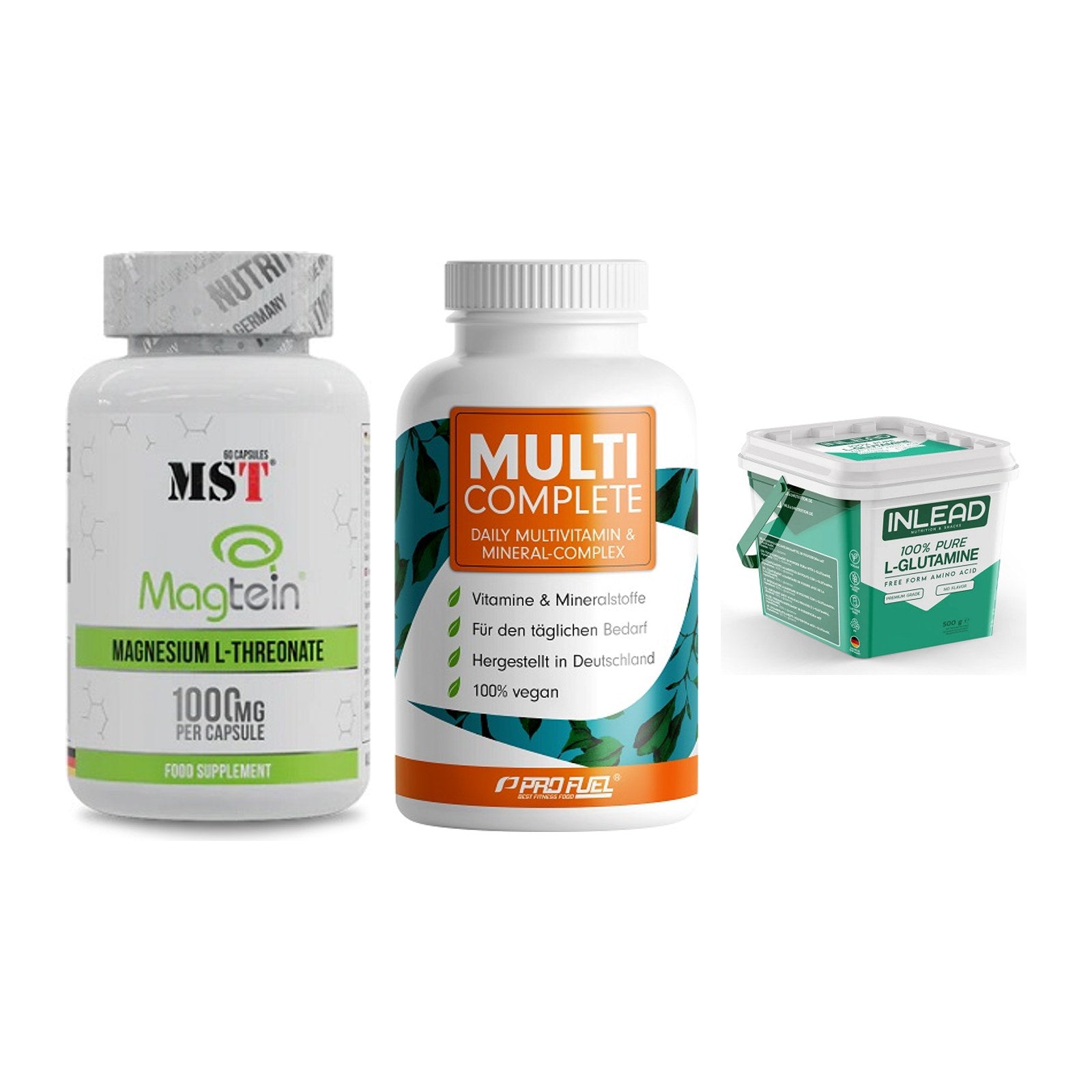 Ausdauer-Set: MST Magnesium + ProFuel MULTI + INLEAD L-Glutami – alle enthaltenen Artikel