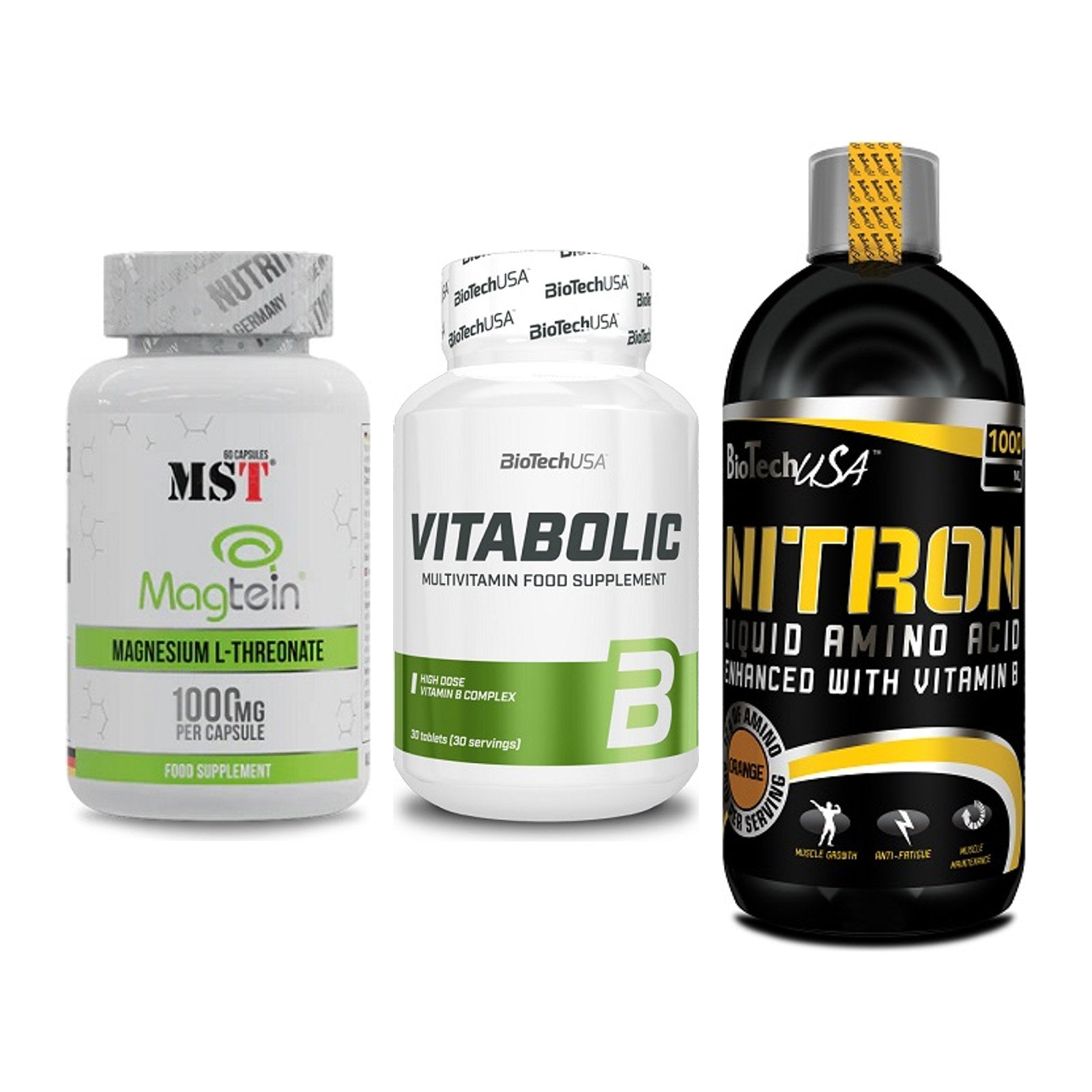 Ausdauer-Set: MST Magnesium + BioTech Vitaboli + BioTech Liquid – alle enthaltenen Artikel
