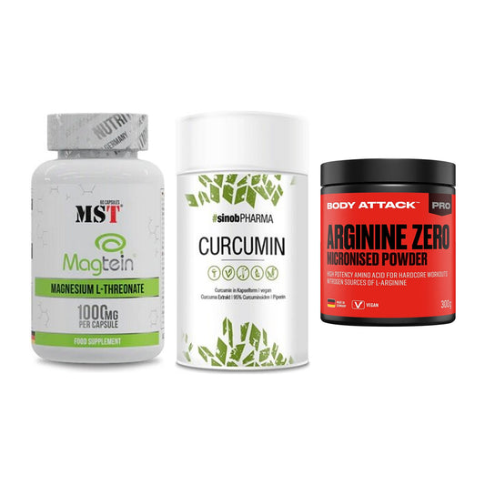 Ausdauer-Set: MST Magnesium + Sinob Curcumin + Body Attack 100 – alle enthaltenen Artikel