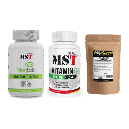 Ausdauer-Set: MST Magnesium + MST Vitamin C + MySupps Glutamin – alle enthaltenen Artikel