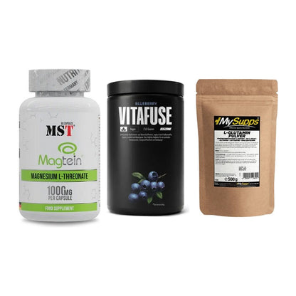 Ausdauer-Set: MST Magnesium + Big Zone Vitafus + MySupps Glutamin – alle enthaltenen Artikel