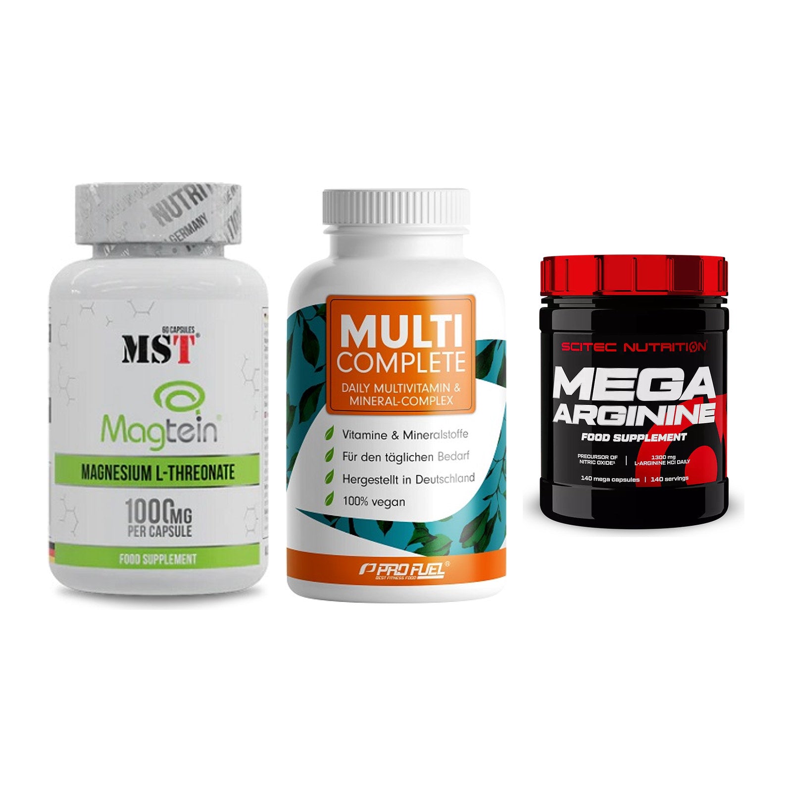 Ausdauer-Set: MST Magnesium + ProFuel MULTI + Scitec Mega – alle enthaltenen Artikel