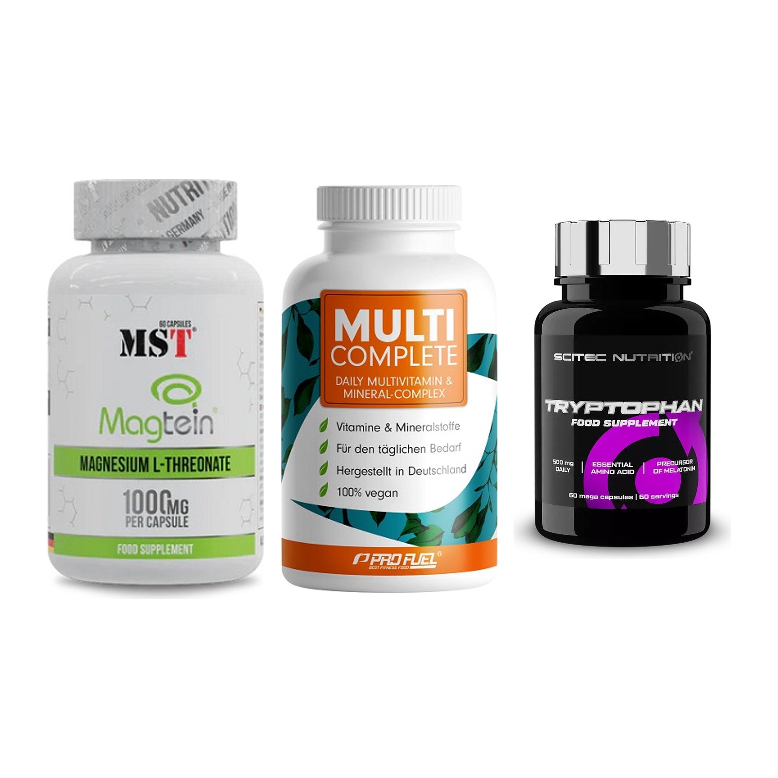 Ausdauer-Set: MST Magnesium + ProFuel MULTI + Scitec Tryptopha – alle enthaltenen Artikel