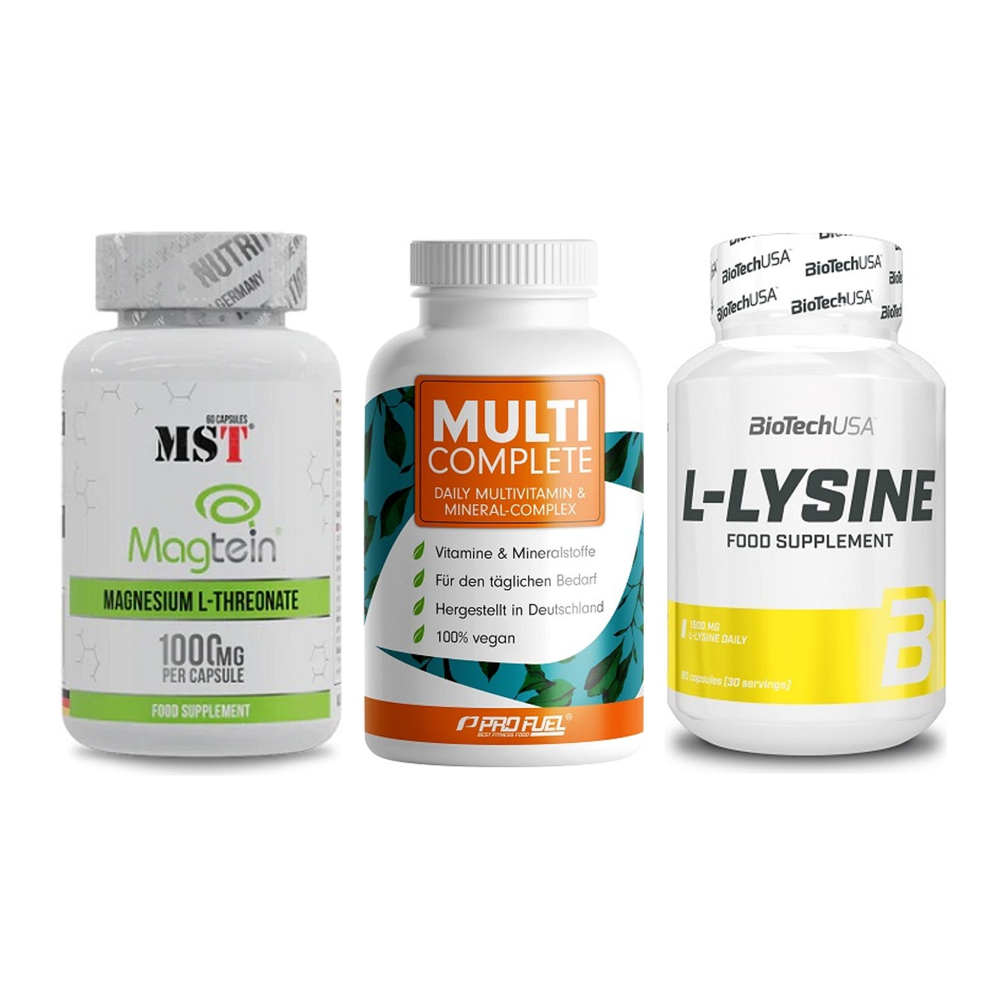Ausdauer-Set: MST Magnesium + ProFuel MULTI + BioTech L-Lysine – alle enthaltenen Artikel