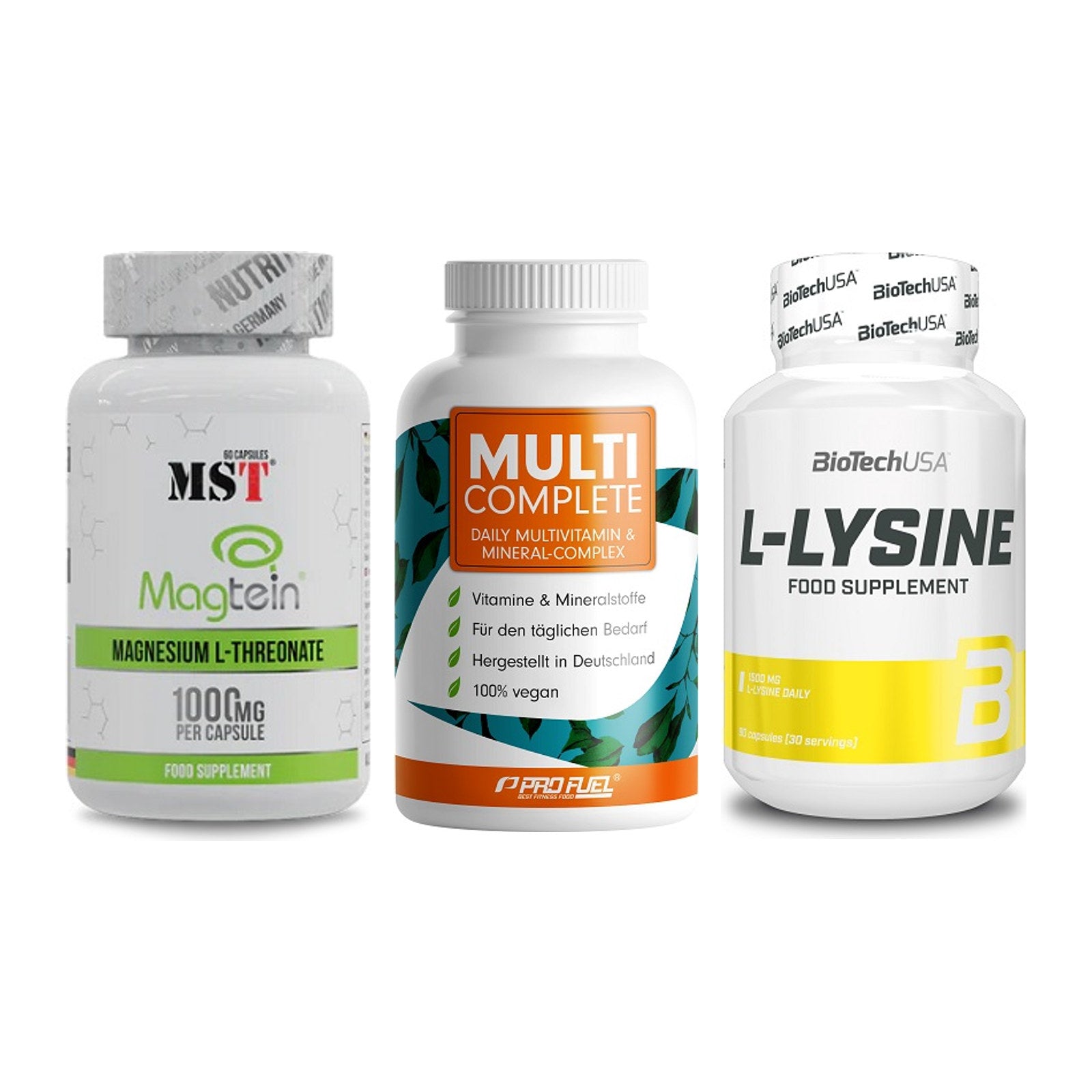 Ausdauer-Set: MST Magnesium + ProFuel MULTI + BioTech L-Lysine – alle enthaltenen Artikel