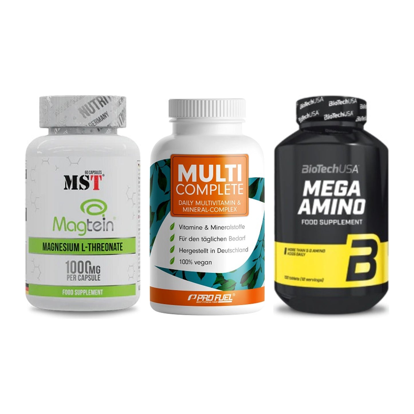 Ausdauer-Set: MST Magnesium + ProFuel MULTI + BioTech Mega – alle enthaltenen Artikel