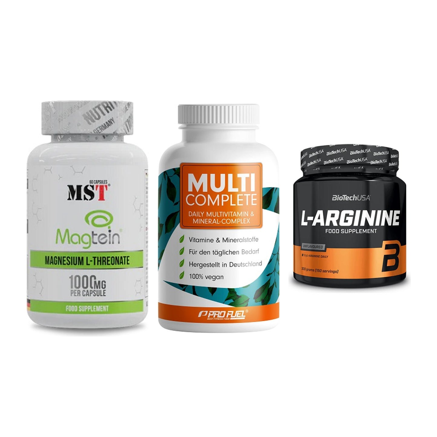Ausdauer-Set: MST Magnesium + ProFuel MULTI + BioTech L-Argini – alle enthaltenen Artikel