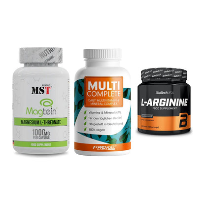Ausdauer-Set: MST Magnesium + ProFuel MULTI + BioTech L-Argini – alle enthaltenen Artikel