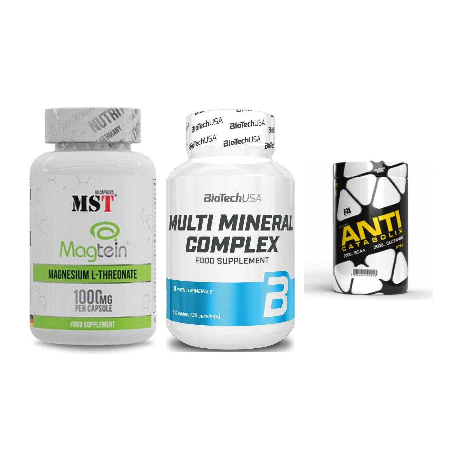 Endurance set: MST Magnesium + BioTech Multi + FA Nutrition - all items included