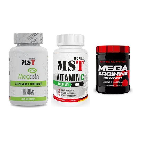 Ausdauer-Set: MST Magnesium + MST Vitamin C + Scitec Mega – alle enthaltenen Artikel