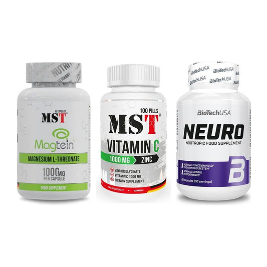 Ausdauer-Set: MST Magnesium + MST Vitamin C + BioTech Neuro – alle enthaltenen Artikel