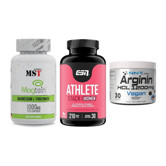Ausdauer-Set: MST Magnesium + ESN Athlete + NNT Arginin HCL – alle enthaltenen Artikel