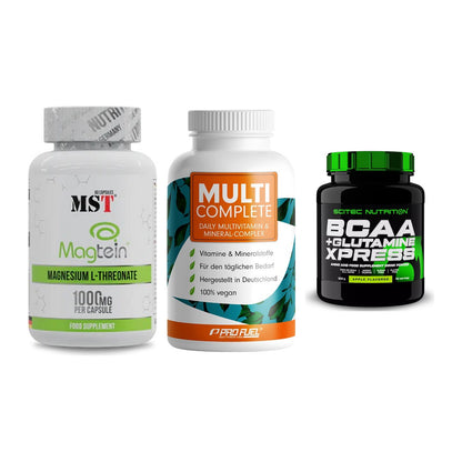 Ausdauer-Set: MST Magnesium + ProFuel MULTI + Scitec BCAA – alle enthaltenen Artikel
