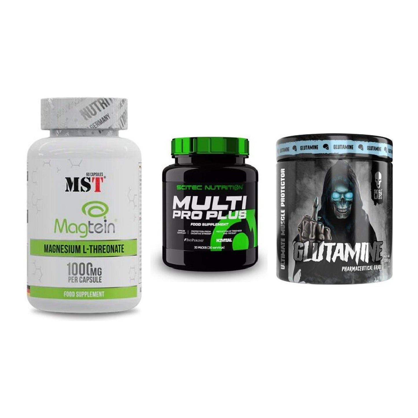 Ausdauer-Set: MST Magnesium + Scitec Multi Pro + Skull Labs – alle enthaltenen Artikel