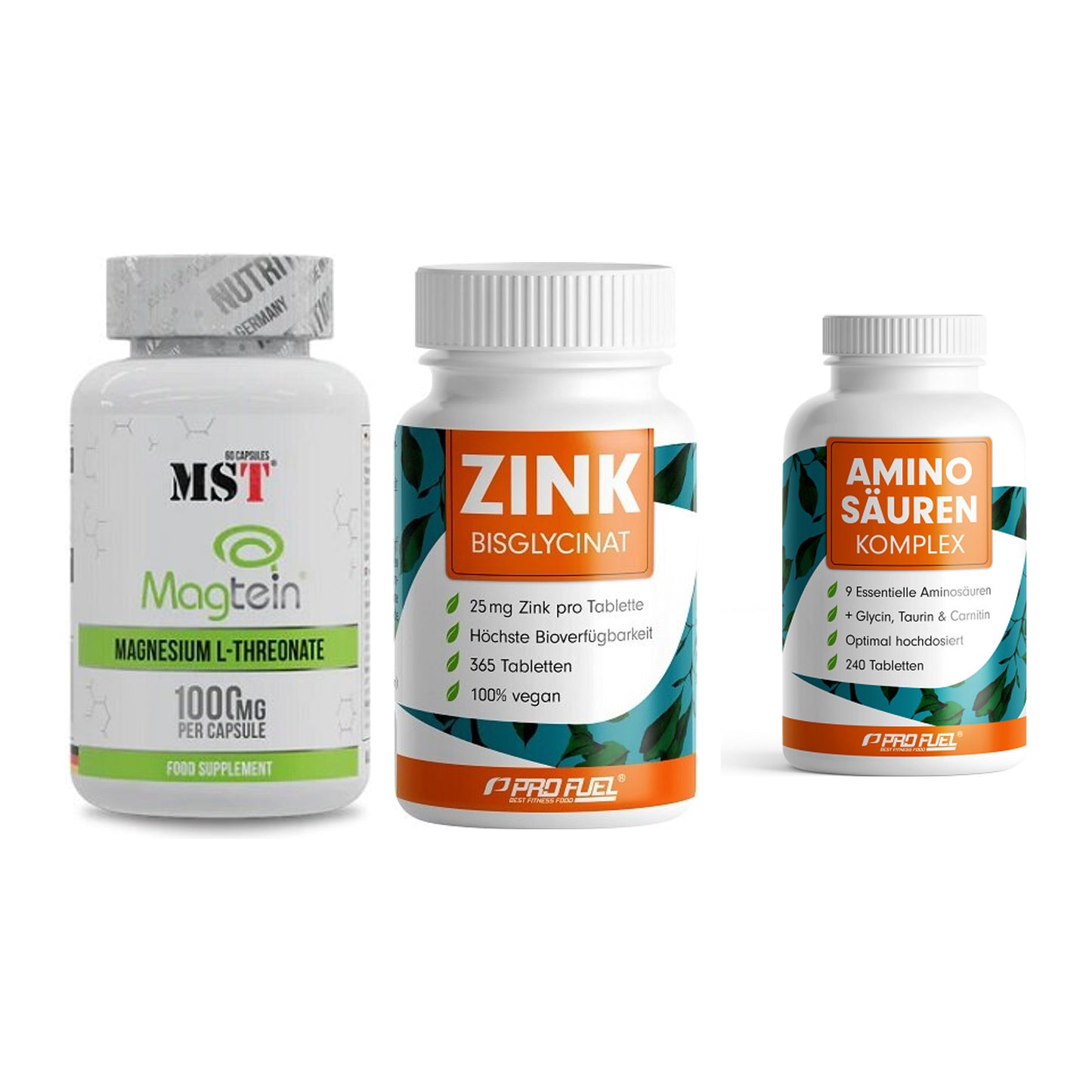 Ausdauer-Set: MST Magnesium + ProFuel Zink + ProFuel Aminosäu – alle enthaltenen Artikel