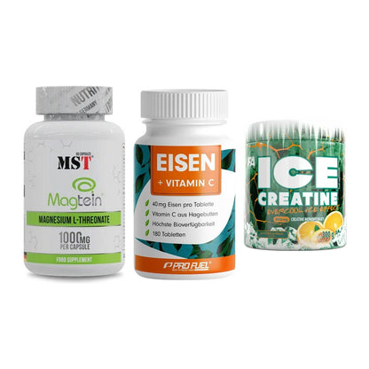 Ausdauer-Set: MST Magnesium + ProFuel EISEN + FA Nutrition ICE – alle enthaltenen Artikel