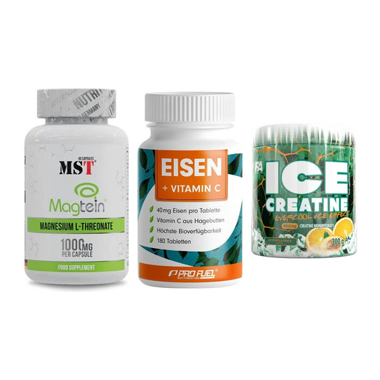 Ausdauer-Set: MST Magnesium + ProFuel EISEN + FA Nutrition ICE – alle enthaltenen Artikel